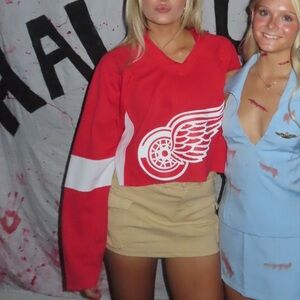 Detroit red wings cropped jersey